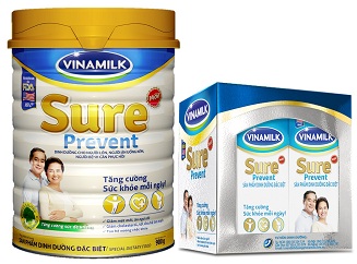 Sản phẩm Vinamilk SurePrevent Mới